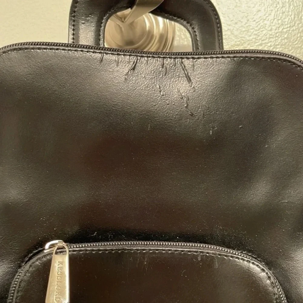 Kesslord Black vintage leather back pack